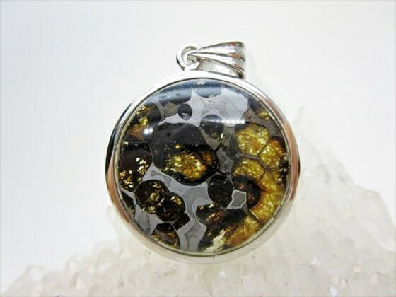 【ペンダントトップ】パラサイト(石鉄隕石)28×6.3mm【鑑定済み】