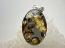 【ペンダントトップ】パラサイト(石鉄隕石)31×21×7.5mm【鑑定済み】