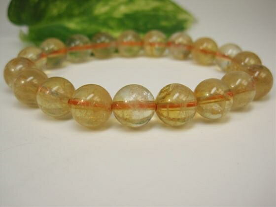 【ブレスレット】天然シトリンΦ10.7±0.2mm品質A【一点物】