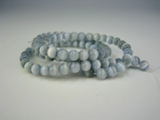 【連売り商品】キャッツアイ（人工石）パウダーブルーΦ4.2±0.2mm