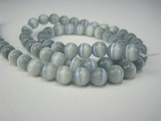 【連売り商品】キャッツアイ（人工石）パウダーブルーΦ6.2±0.2mm