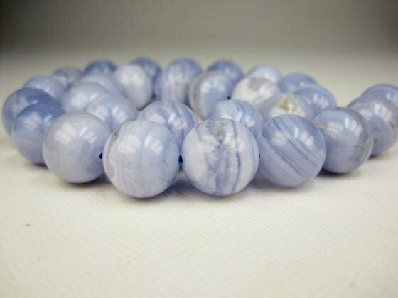 【連売り商品】ブルーレースアゲートΦ14±0.2mm