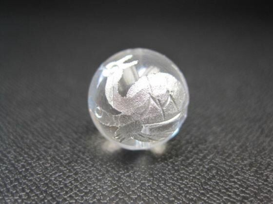 【半連売り：玄武】水晶Φ14±0.2mm【グレーシルバー】