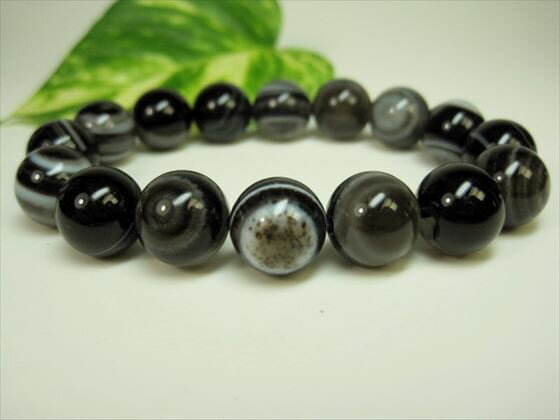 【ブレスレット】黒天眼石Φ12±0.2mm【一点物】