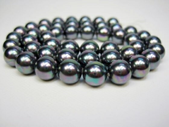 【連売り商品】シャク石レインボーブラックパール風加工Φ8.5±0.2mm