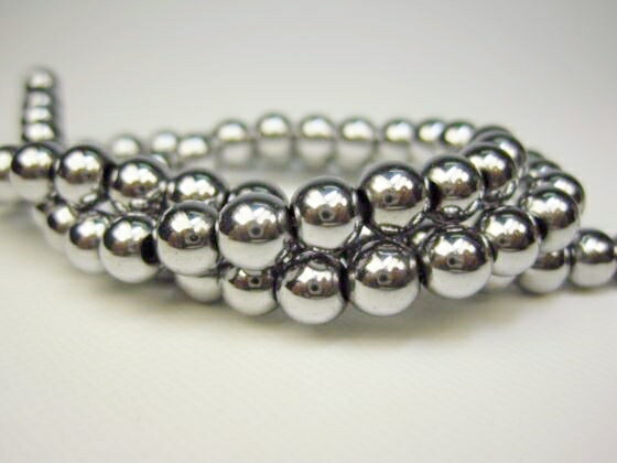 【連売り商品】シルバーヘマタイト品質AAAΦ5.8±0.2mm