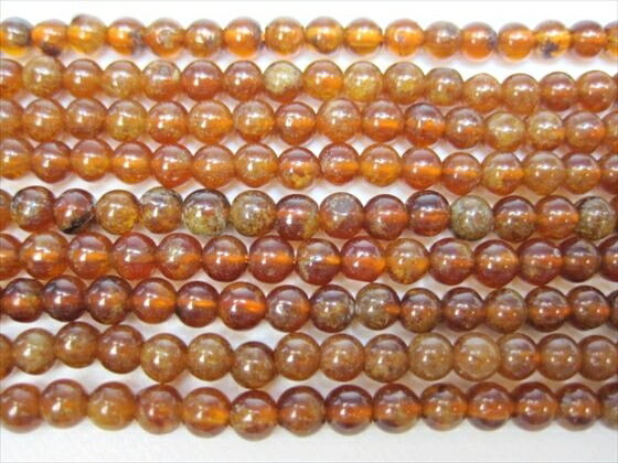 【連売り商品】マンダリンガーネットΦ4.8±0.2mm