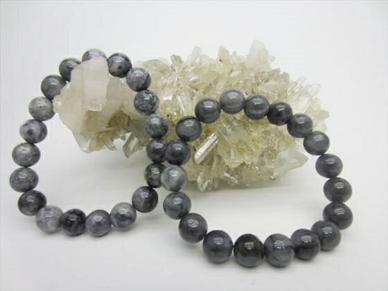 【ブレスレット】黒翡翠(ジェダイト)・淡色Φ10±0.3mm【鑑定済み】
