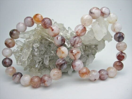 【ブレスレット】ヘマタイトインクォーツ品質AAAΦ11-12mm