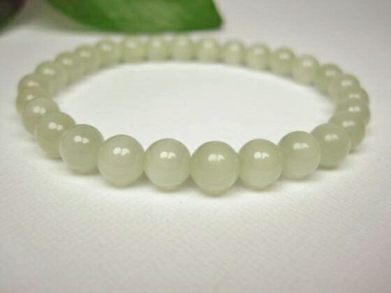 【均一ブレスレット】グリーンレースカルサイト(カーボナイト)品質AAAΦ6.6-7.4mm