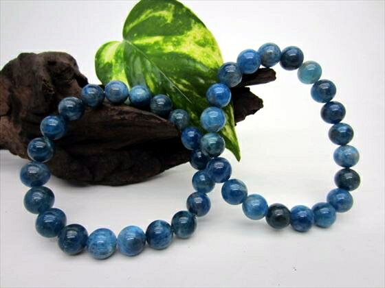 【均一ブレスレット】ブルーアパタイトΦ9.6±0.2mm
