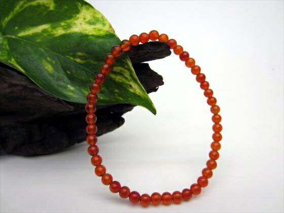 【均一ブレスレット】レッドアゲート(赤メノウ)Φ4.2±0.2mm
