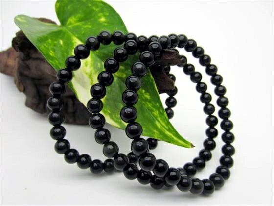 【均一ブレスレット】レインボーオブシディアン品質AAAΦ6.4±0.2mm