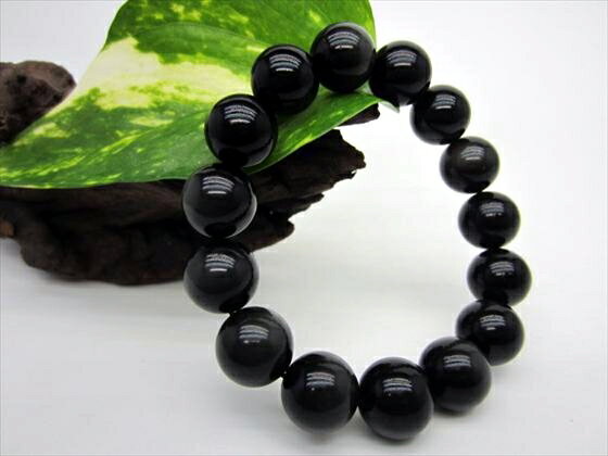 【均一ブレスレット】レインボーオブシディアン品質AAAΦ14.4±0.2mm