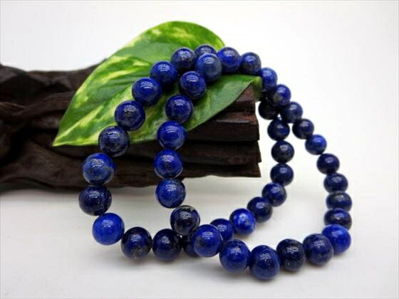 【均一ブレスレット】ラピスラズリ(未処理)品質AAΦ8±0.2mm