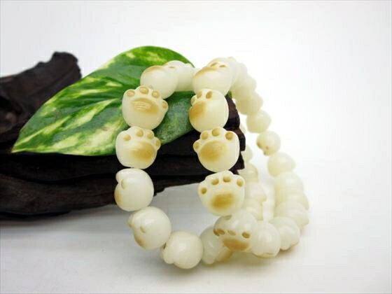 【均一ブレスレット】菩提根( 貝多羅樹の実)猫の手Φ11.5±0.5mm