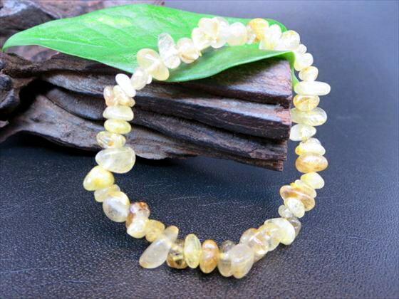 【均一さざれブレスレット】ゴールドルチルクォーツ品質AAA