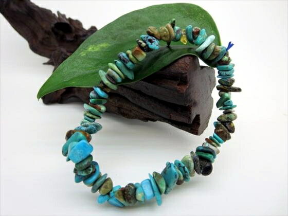 【均一さざれブレスレット】天然ターコイズ品質AAA