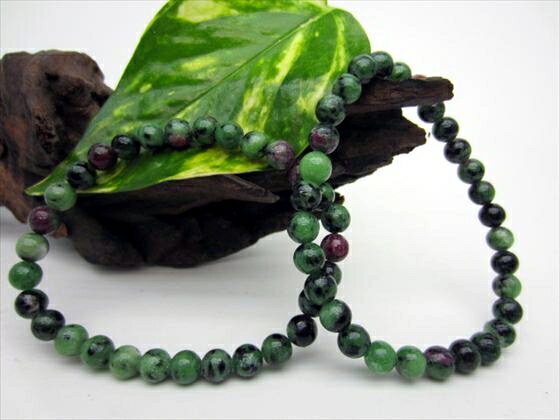 【均一ブレスレット】ルビーインゾイサイトΦ6.3±0.2mm