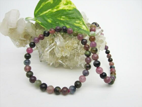 【均一ブレスレット】ミックストルマリン品質AAAΦ6±0.2mm