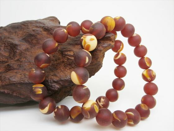 【均一ブレスレット】合成樹脂琥珀(アンバー)Φ10.2±0.2mm