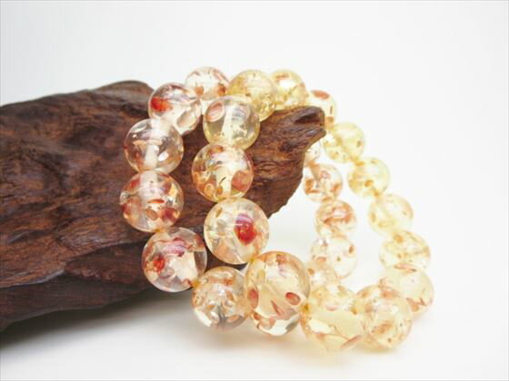 【均一ブレスレット】合成樹脂琥珀(アンバー)Φ16±0.2mm