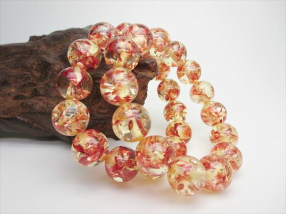 【均一ブレスレット】合成樹脂琥珀(アンバー)Φ16±0.2mm