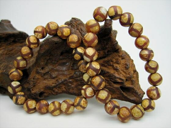 ※訳あり※【均一ブレスレット】亀甲長寿天珠Φ10±0.2mm