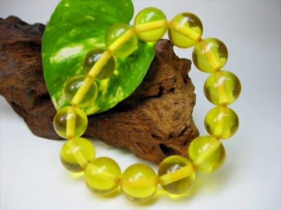 【均一ブレスレット】合成樹脂琥珀Φ15.8±0.3mm