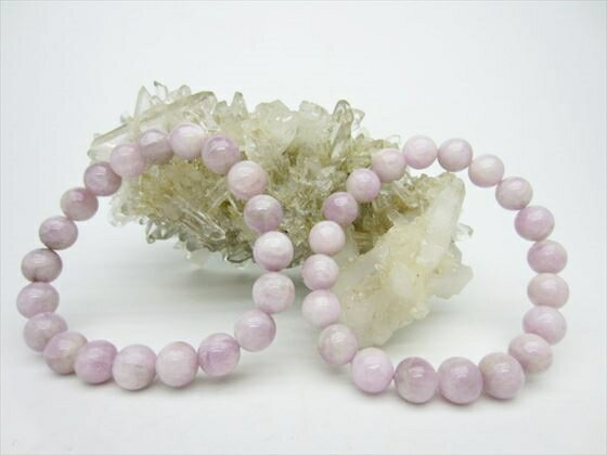 【均一ブレスレット】クンツァイト品質AAΦ9.5±0.2mm