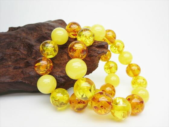 【均一ブレスレット】合成樹脂琥珀(アンバー)Φ12±0.2mm