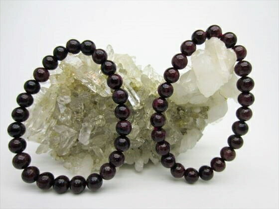 【均一ブレスレット】ガーネット品質AAAΦ7.5±0.2mm