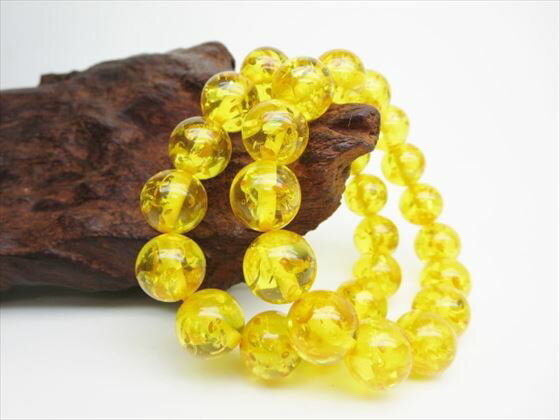 【均一ブレスレット】合成樹脂琥珀(アンバー)Φ14±0.2mm
