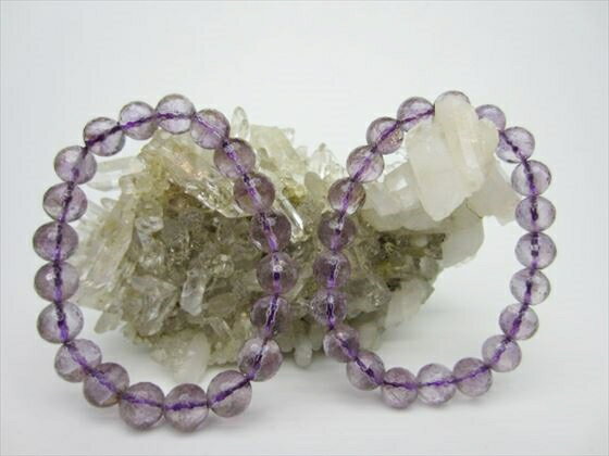 【均一ブレスレット】アメジスト128面カットΦ9-10mm