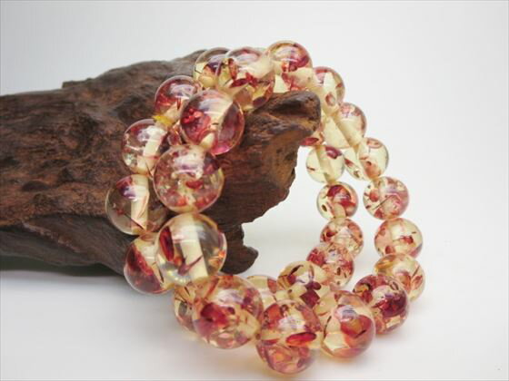 【均一ブレスレット】合成樹脂琥珀(アンバー)Φ14±0.2mm