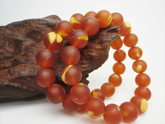 【均一ブレスレット】合成樹脂琥珀(アンバー)Φ12±0.2mm