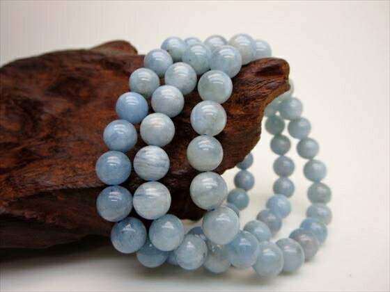 【均一ブレスレット】アクアマリン品質AAΦ8.2-9.5mm