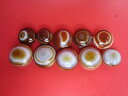 【チベット高級天珠】羊眼板珠・天眼珠約22-30×13-18mm【水晶入り】【10粒SET】【一点物】