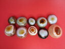 【チベット高級天珠】羊眼板珠・天眼珠約22-32×15-21mm【水晶入り】【10粒SET】【一点物】