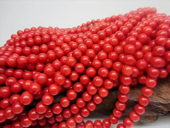 【連売り商品】レッドコーラル（珊瑚）Φ6.3±0.3mm