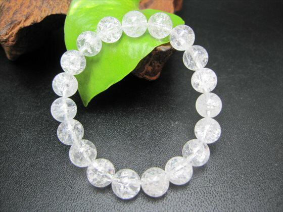 【均一ブレスレット】ヒマラヤクラック水晶Φ10.2±0.5mm