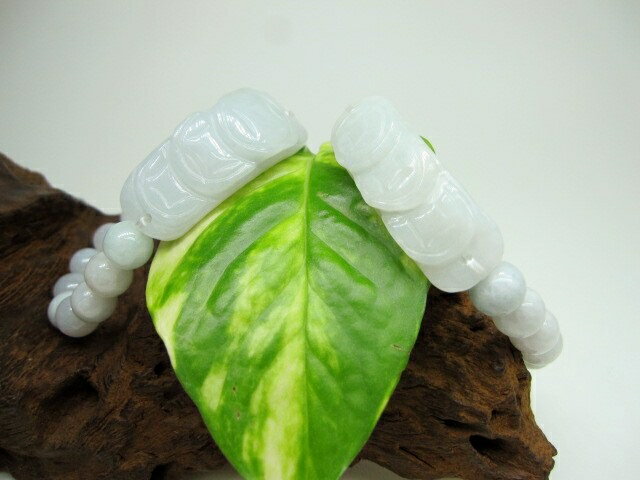 【均一ブレスレット】翡翠(ジェダイト)品質AAA古銭Φ9.6±0.3mm【鑑定済み】