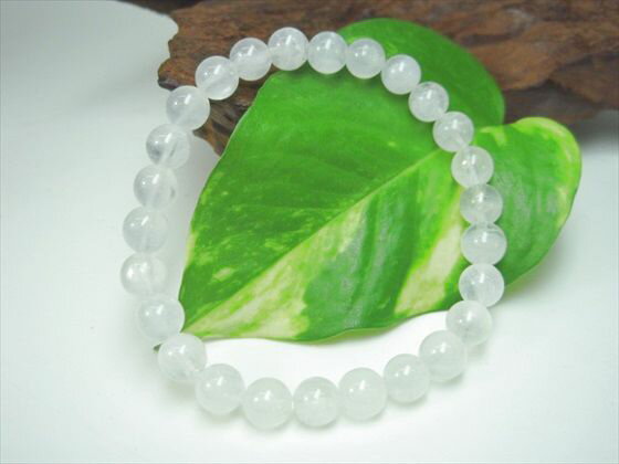 【ブレスレット】ホワイトアンデシン品質AAAΦ7.2±0.2mm【一点物】