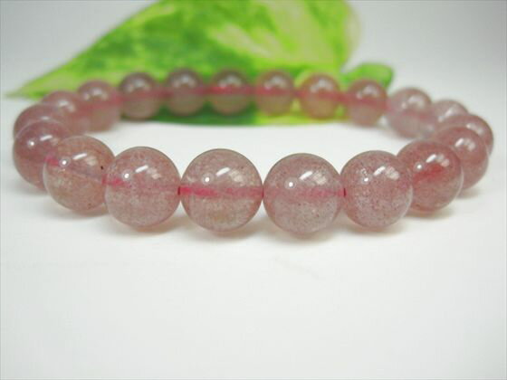 【ブレスレット】アフリカンストロベリークォーツ(グレナデンクォーツ)品質AAAΦ9.8±0.2mm【一点物】