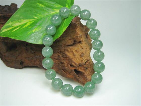 【ブレスレット】グリーンストロベリークォーツ品質AAAΦ10.2±0.2mm【鑑定済み】【一点物】