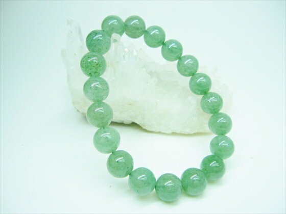 【均一ブレスレット】グリーンストロベリークォーツ(グリーンクォーツシスト)品質AAAΦ10±0.5mm【鑑定済み】
