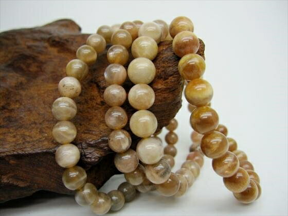 【均一ブレスレット】サンムーンストーンΦ7-8.3mm