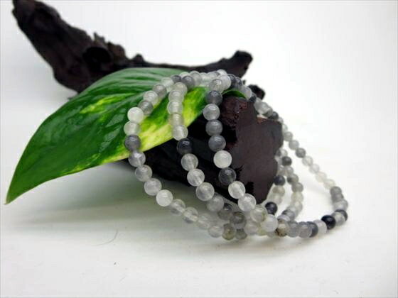 【均一ブレスレット】クラウディークォーツΦ4.6±0.2mm