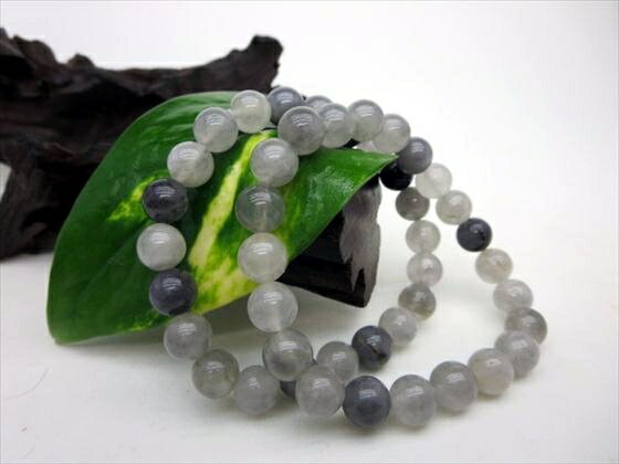 【均一ブレスレット】クラウディークォーツΦ8.5±0.2mm