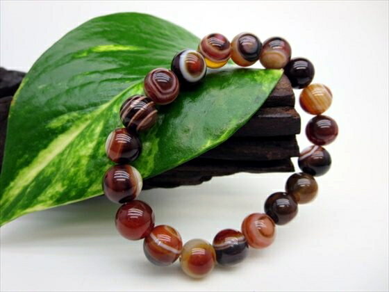 【均一ブレスレット】赤天眼石ボツワナアゲート品質AAAΦ10±0.3mm